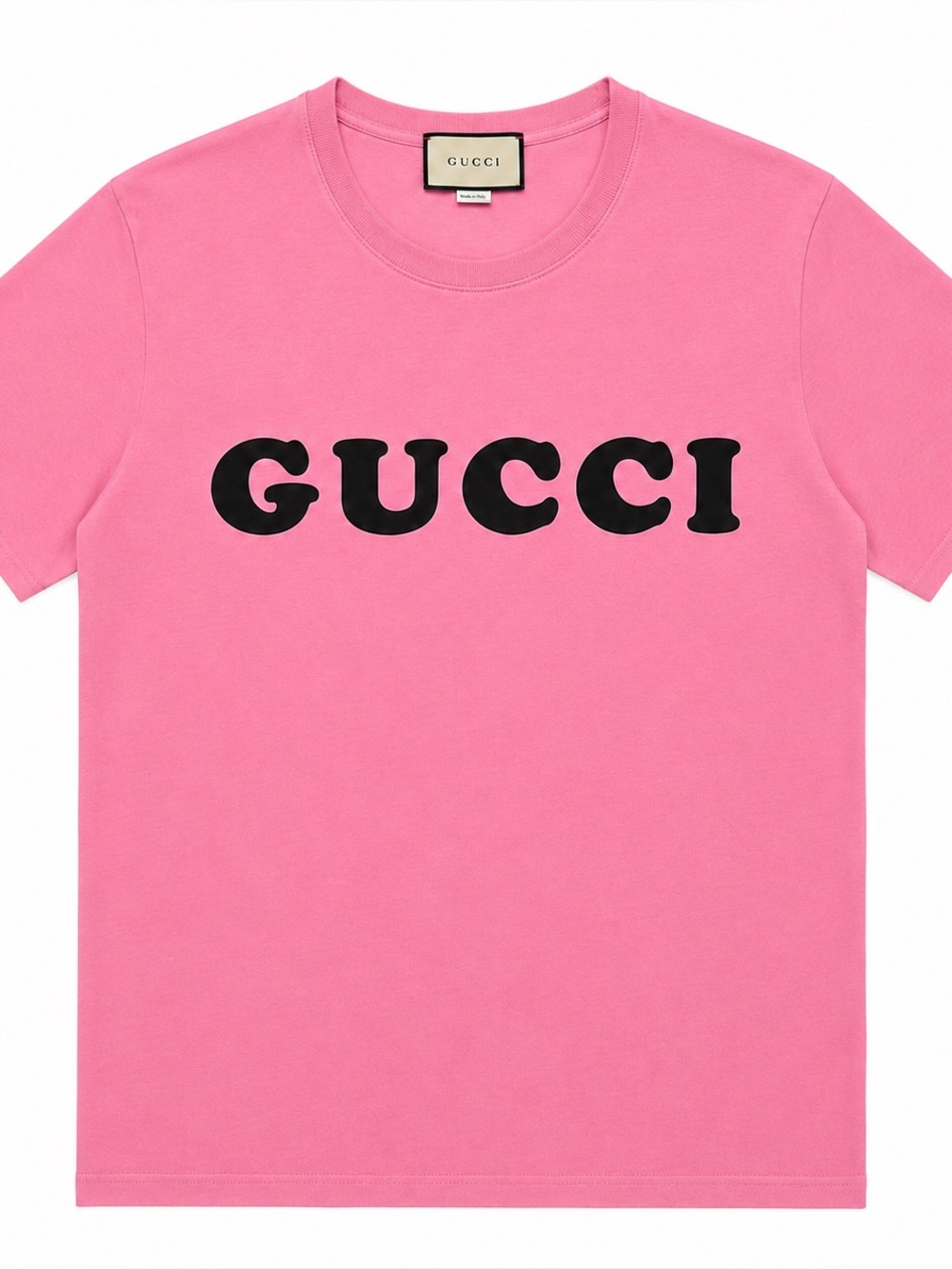 Gucci Green Crewneck T-Shirt with White Logo